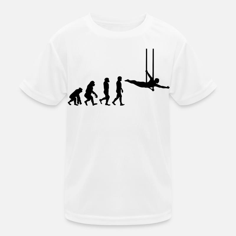 Flying Trapeze Artist Circus Gymnastics Evolution Kids Functional T-Shirt