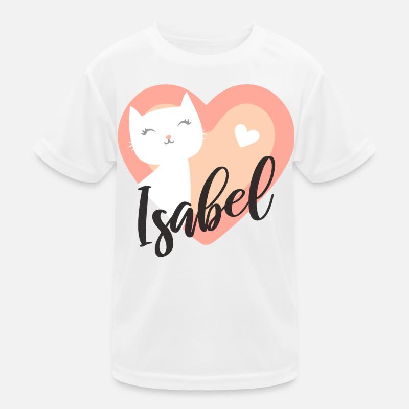 Isabel Surname First Name Kitten Kids Functional T-Shirt