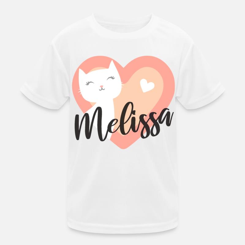 Melissa Surname First Name Kitten Kids Functional T-Shirt