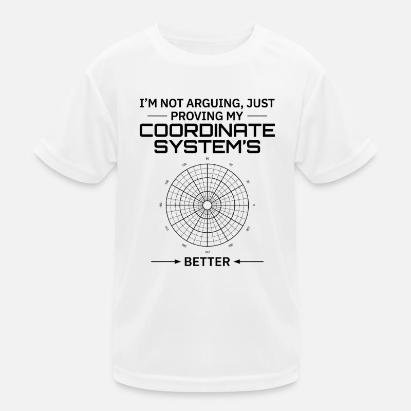 Coordinate System GIS Geodesy Surveying Map Kids Functional T-Shirt