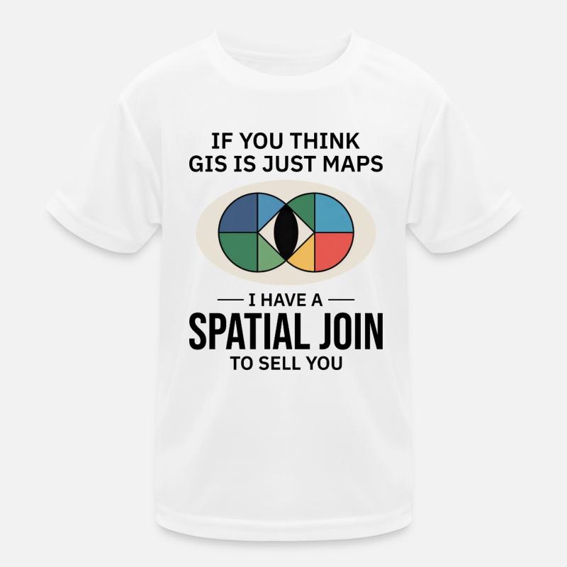 GIS Spatial Join Map Data Analysis Kids Functional T-Shirt