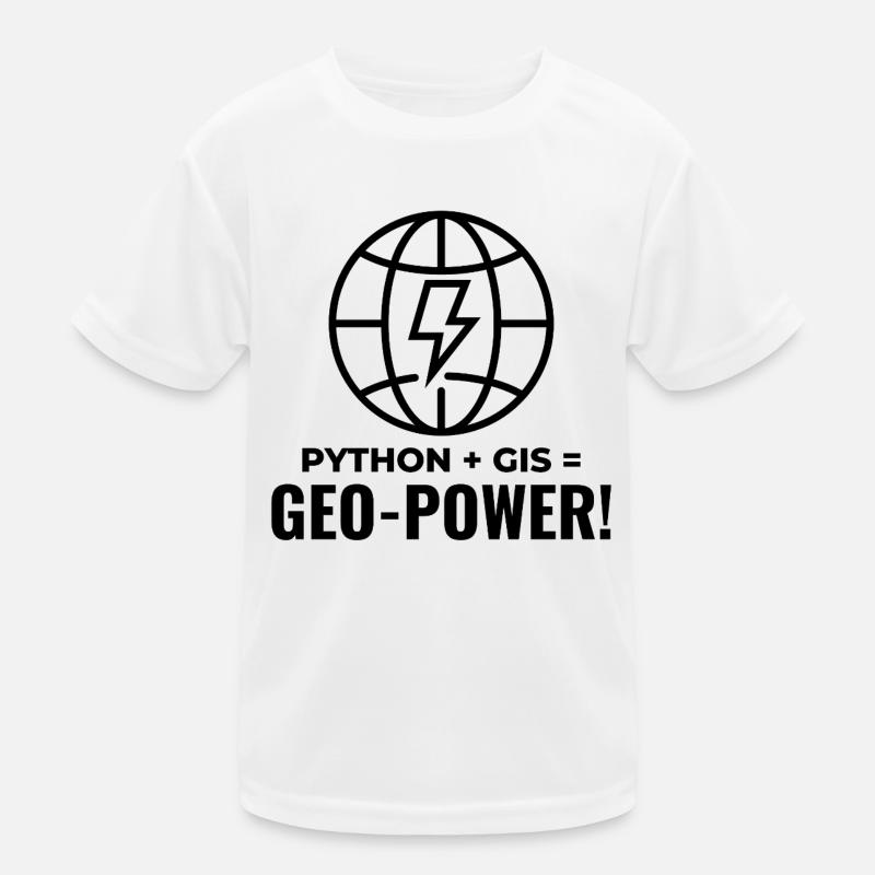 Python GIS Geo-Power Programming Geospatial Kids Functional T-Shirt
