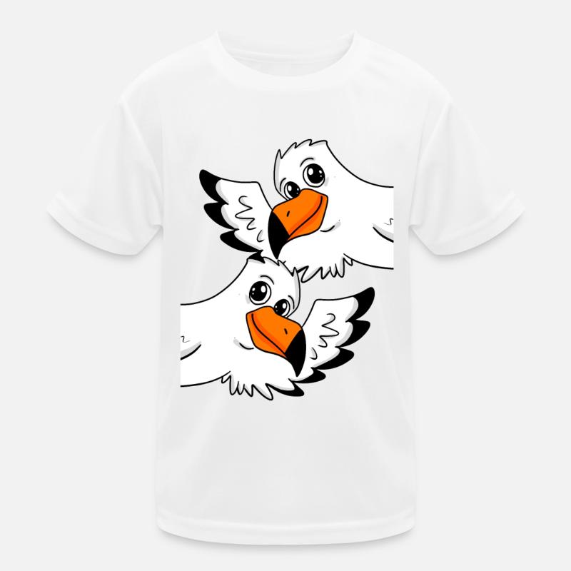 Seagull Greeting Welcome Kids Functional T-Shirt