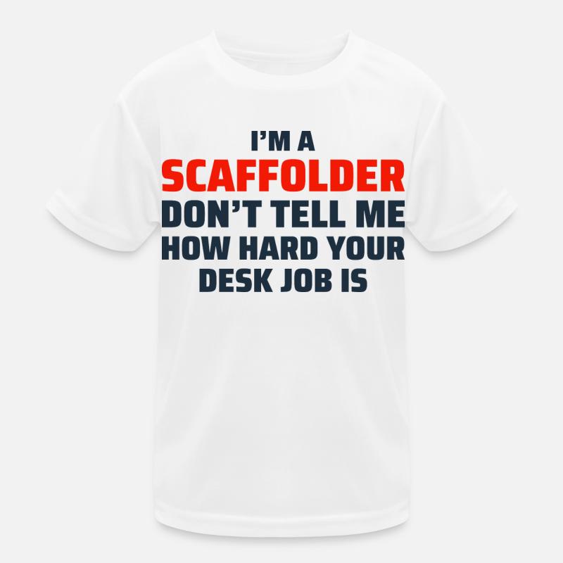 Plate-forme d’échafaudage constructeur d’échafaudage d’échafaudage d’échafaudage T-shirt sport Enfant