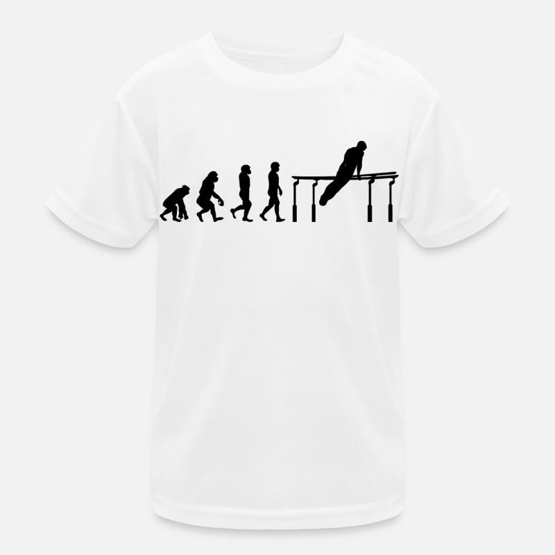 Kunstturnen Parallelbarren Turner Evolution Kinder Funktions-T-Shirt
