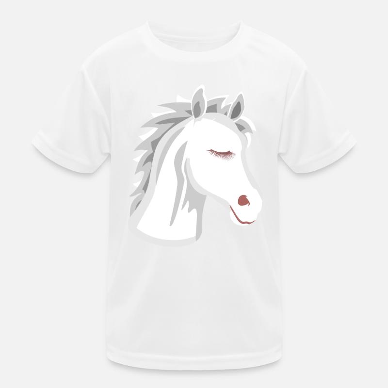 Pferdekopf Kinder Funktions-T-Shirt