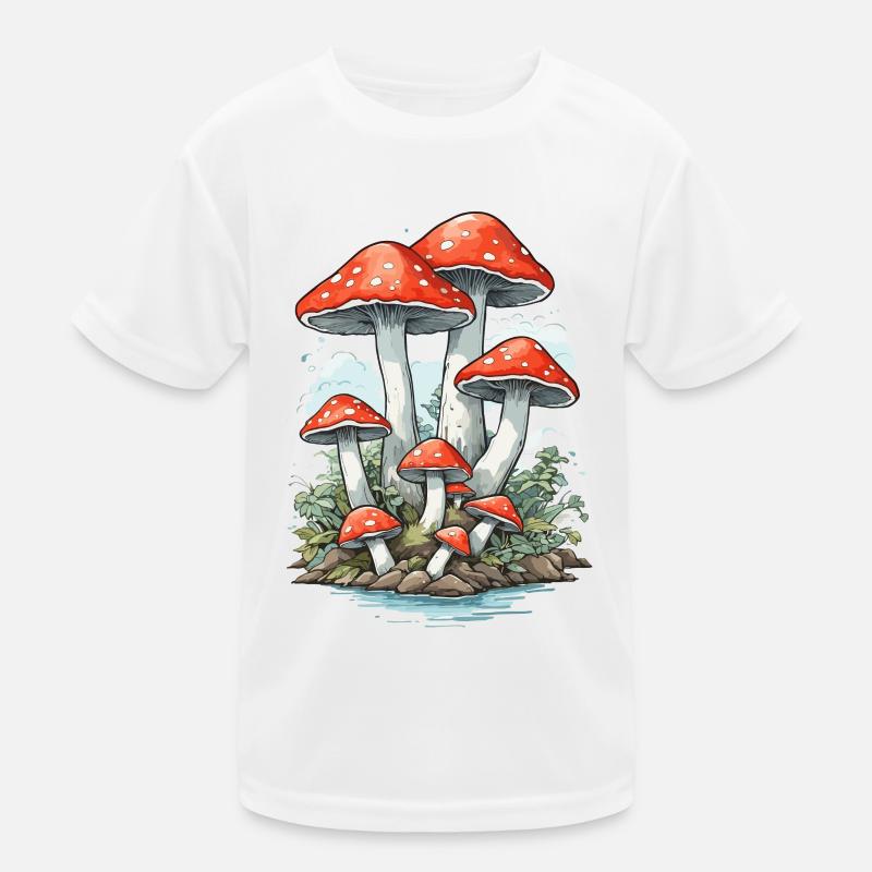 Champignon rétro Vintage champignons Cottagecore Design T-shirt sport Enfant