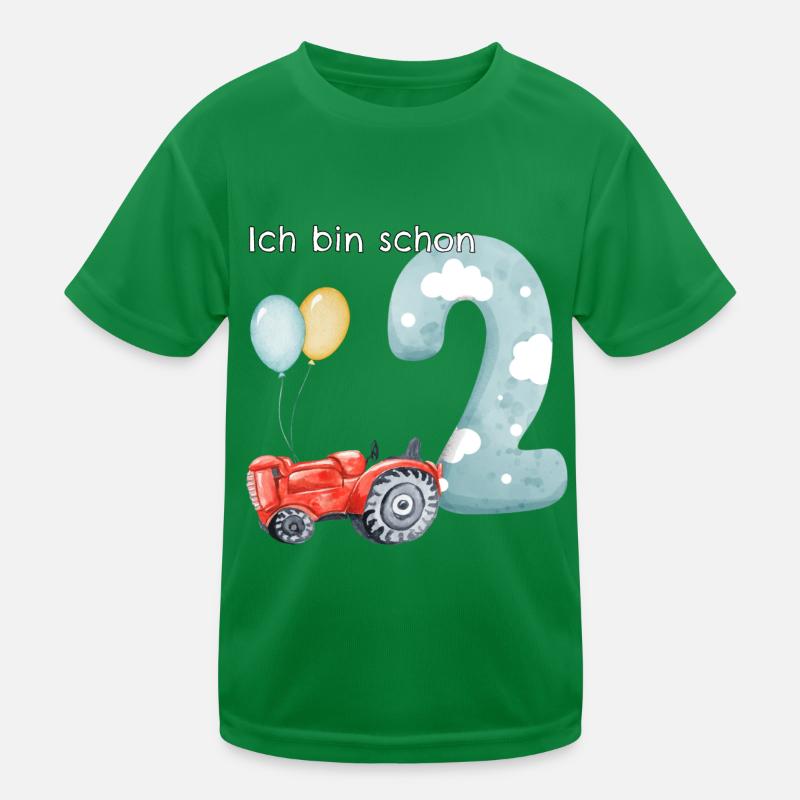 2. Geburtstag Traktor Kinder Funktions-T-Shirt