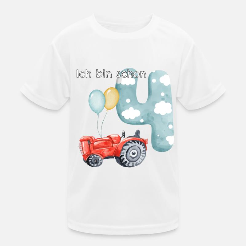 4. Geburtstag Traktor Kinder Funktions-T-Shirt