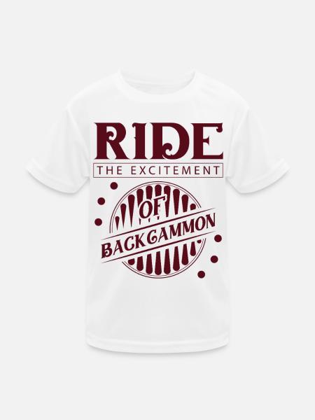Backgammon Spiel - Kinder Funktions-T-Shirt - Weiß