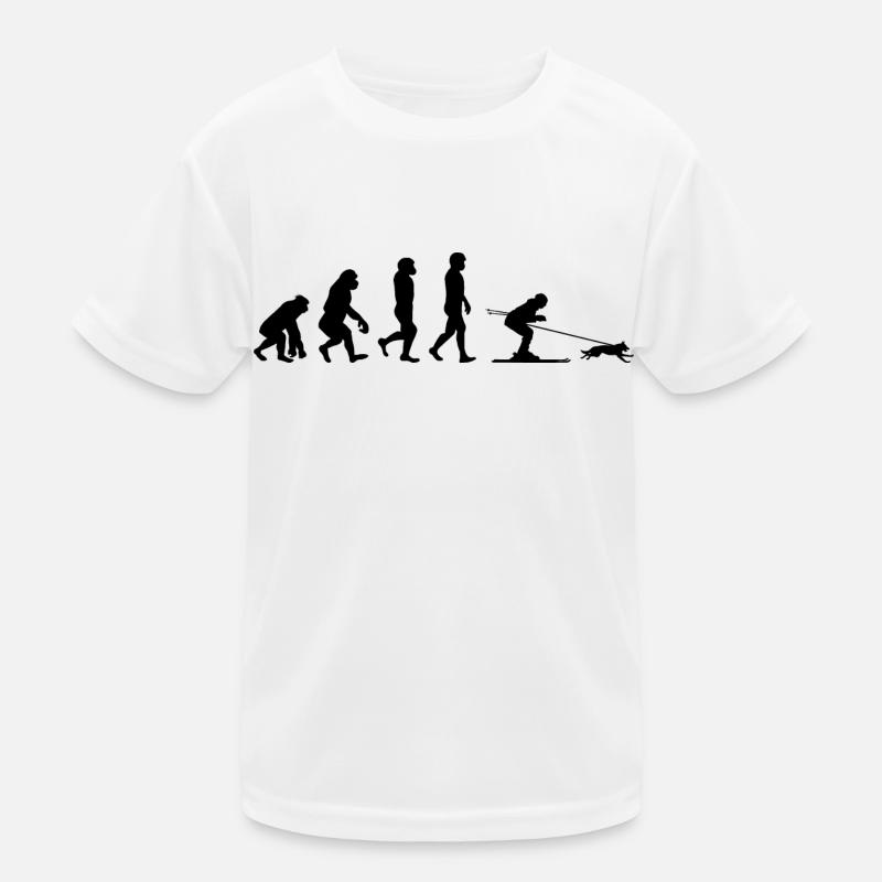 Chien Skijoring Ski Sport d’hiver Evolution T-shirt sport Enfant
