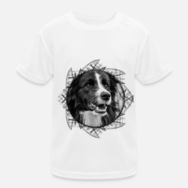 Border Collie Kinder Funktions-T-Shirt