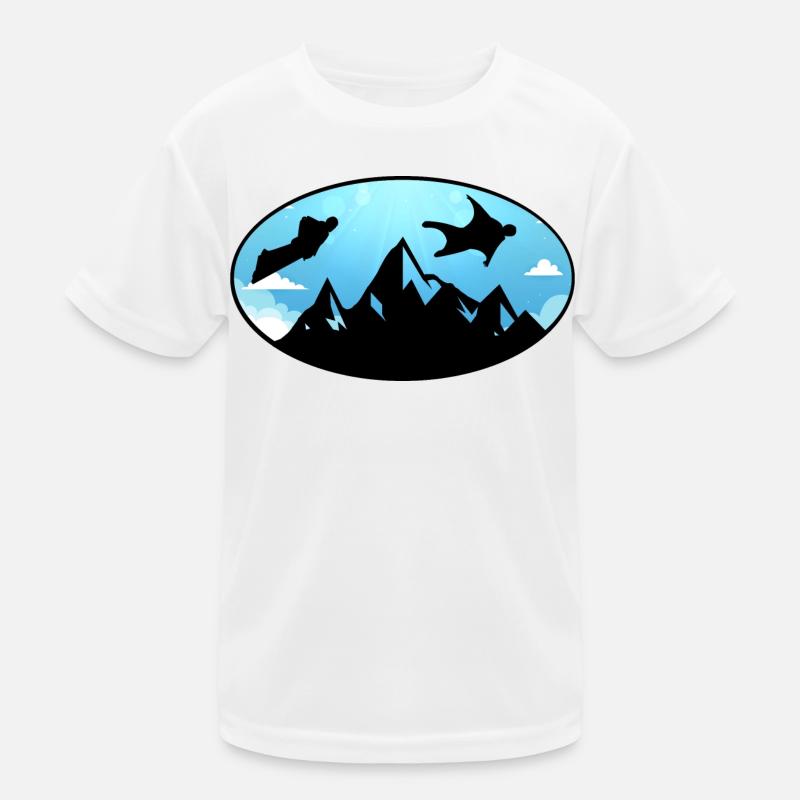 Wingsuit flying Base Jumping Skydiving Wingsuiting Kids Functional T-Shirt