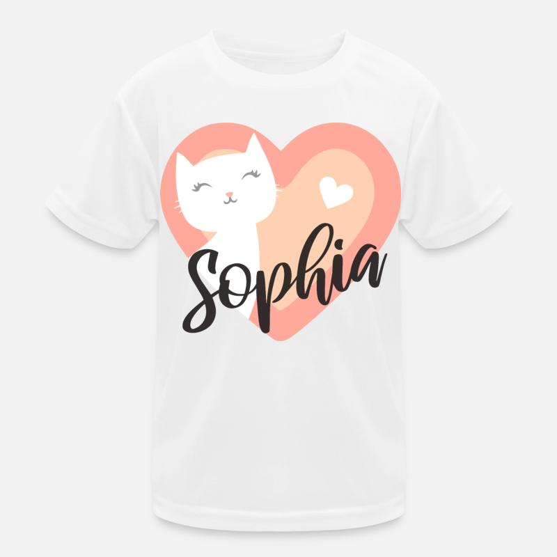 Sophia Name Vorname Kätzchen Kinder Funktions-T-Shirt