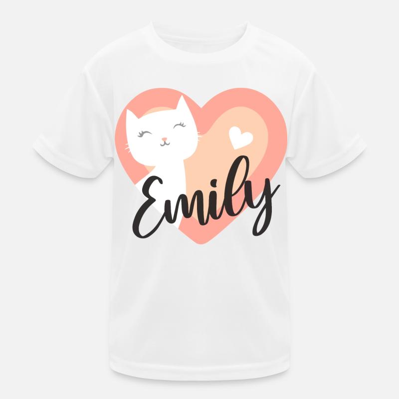 Emily Nom Prénom Chaton T-shirt sport Enfant