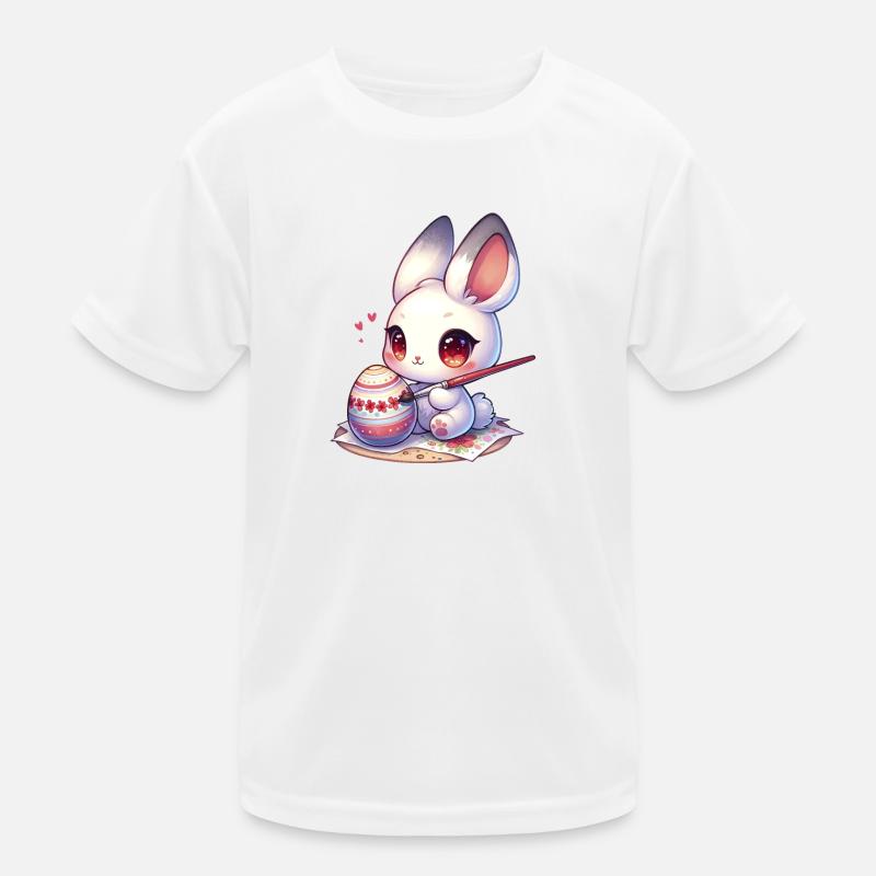 Chibi Bunny peinture oeuf de Pâques T-shirt sport Enfant