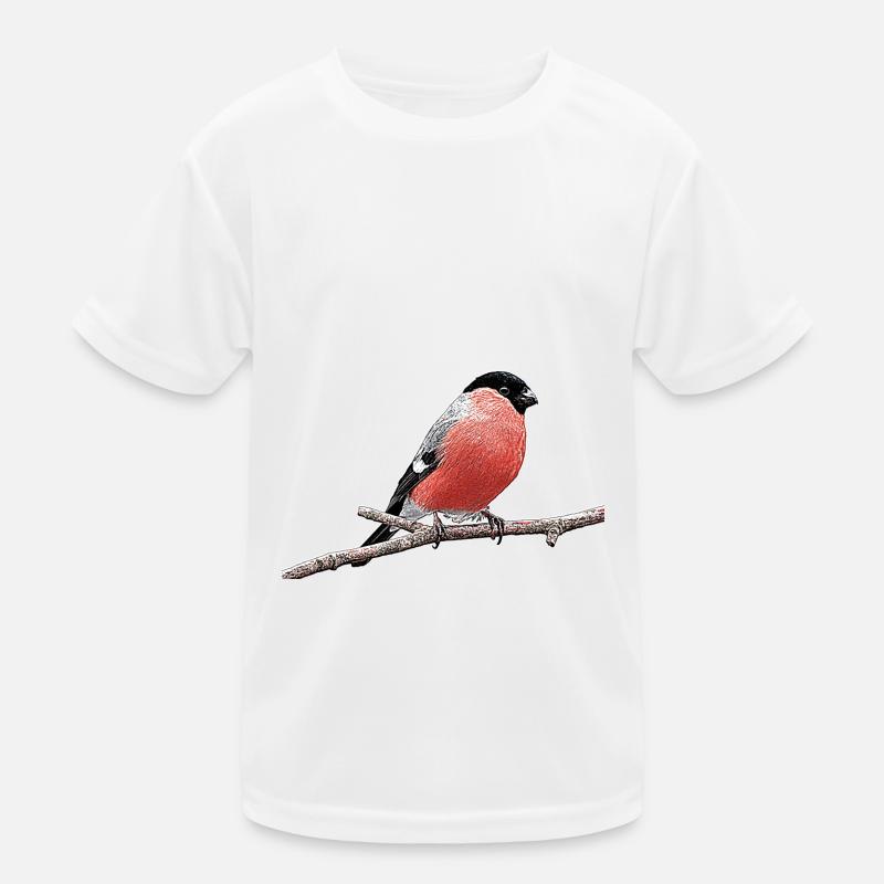 Dompaff oder Gimpel - Kinder Funktions-T-Shirt - Weiß