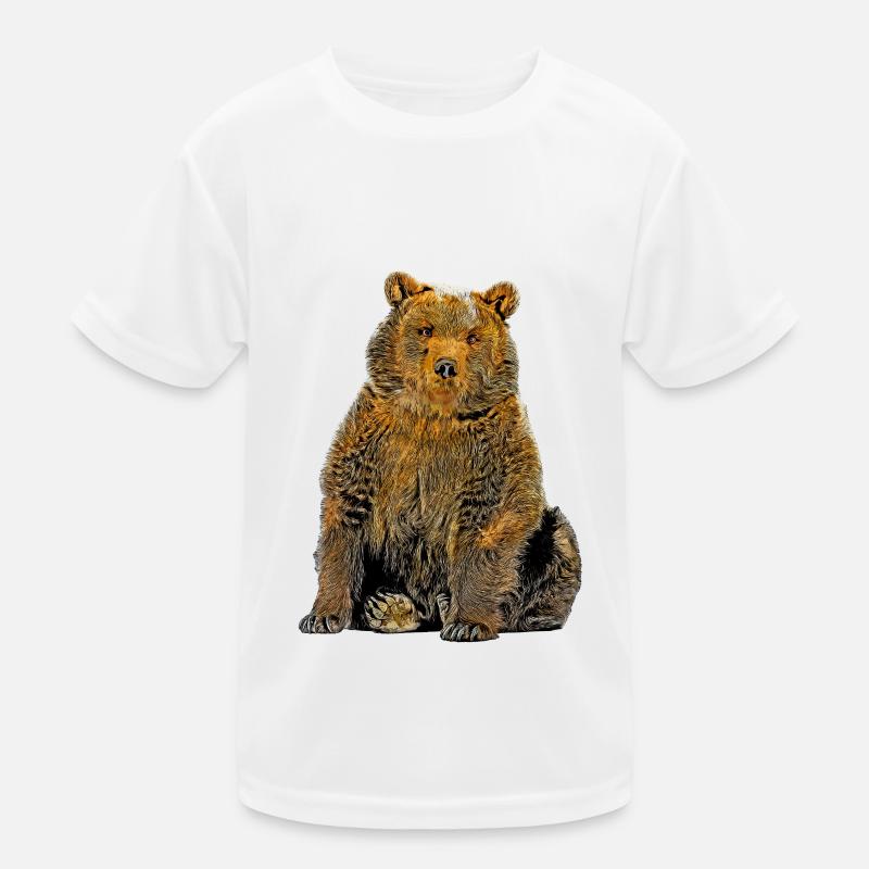 Cartoon Bär Kinder Funktions-T-Shirt