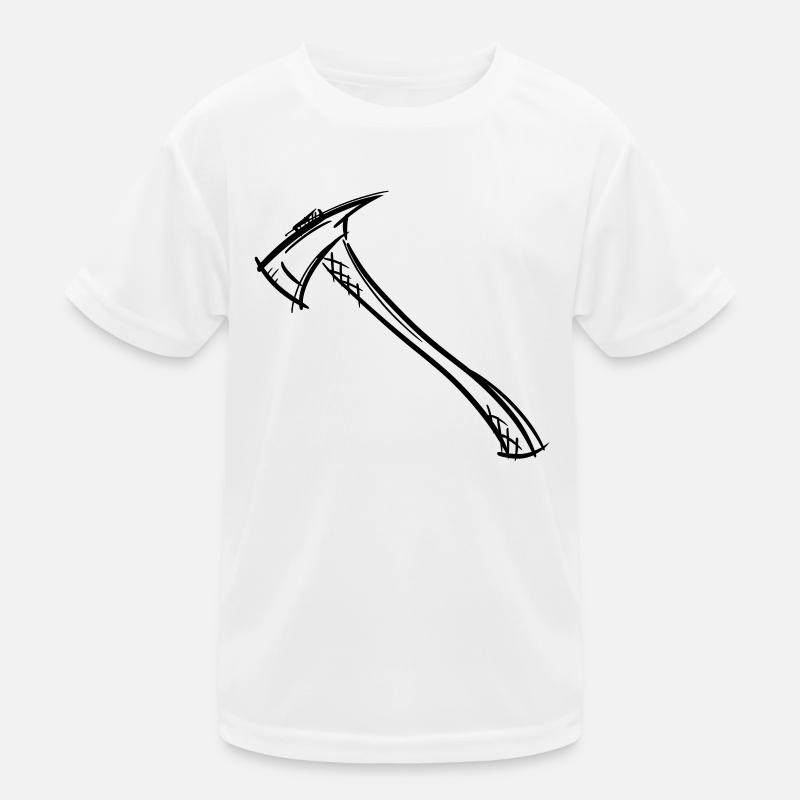 Dessin de hache / hache de pompier. Pompier. T-shirt sport Enfant
