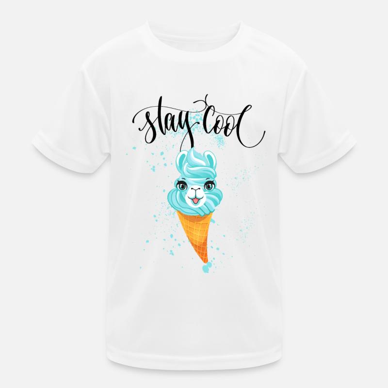 Stay Cool Eis Alpaka Kinder Funktions-T-Shirt