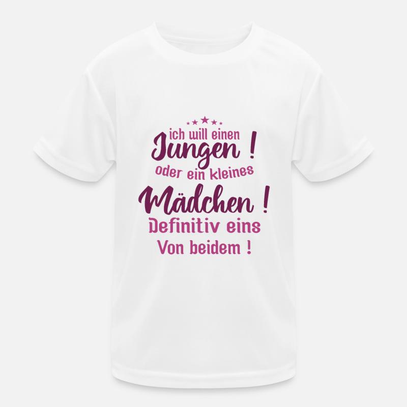 Kleiner Junge | ich will einen jungen oder ein Kinder Funktions-T-Shirt