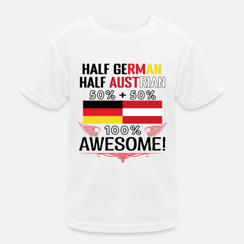 Half German, half Austrian Kids Functional T-Shirt