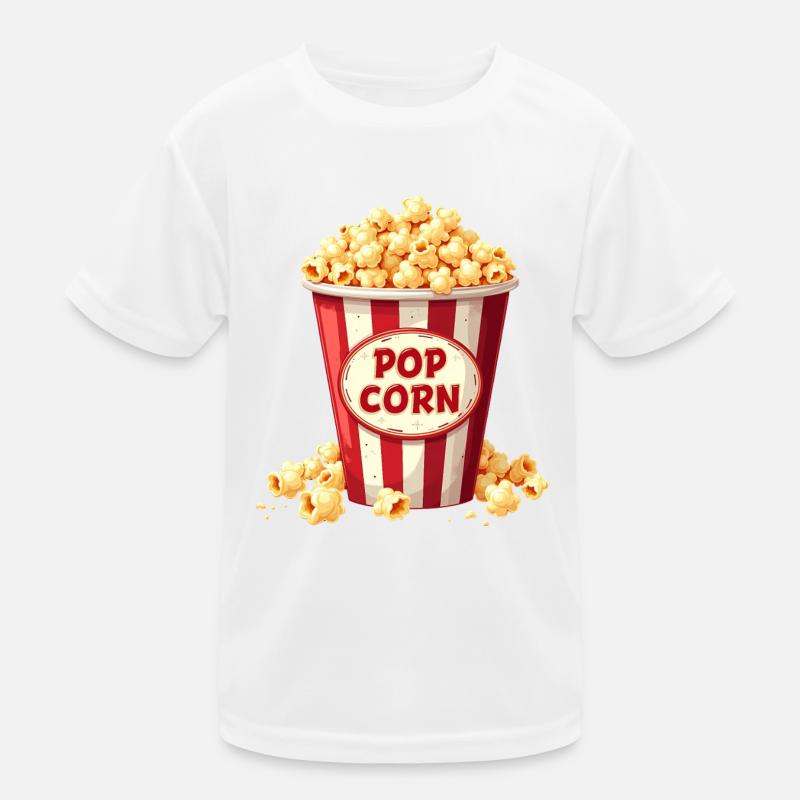 Carnaval costumé de pop-corn - T-shirt sport Enfant - blanc
