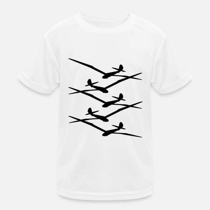 Glider Gliding Gliding Glider - Kids Functional T-Shirt - white
