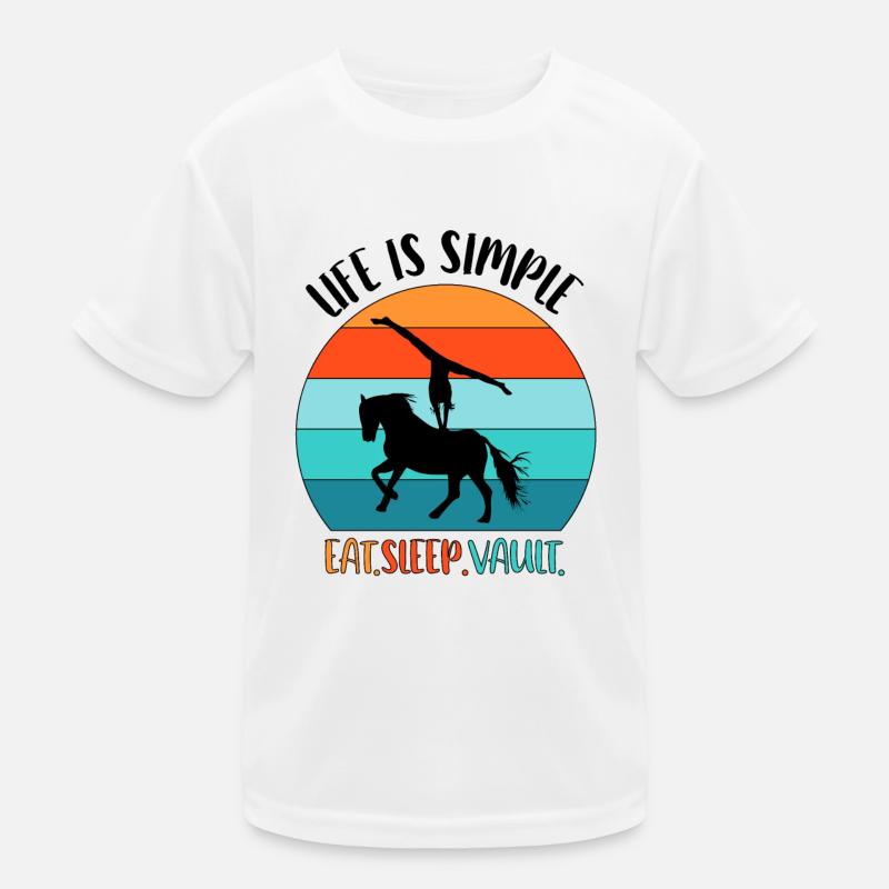 Chevaux Cheval Vaulter Vaulting Volti T-shirt sport Enfant