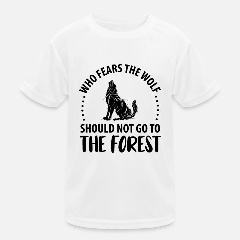 Wolf Wölfe Wolfsrudel - Kinder Funktions-T-Shirt - Weiß