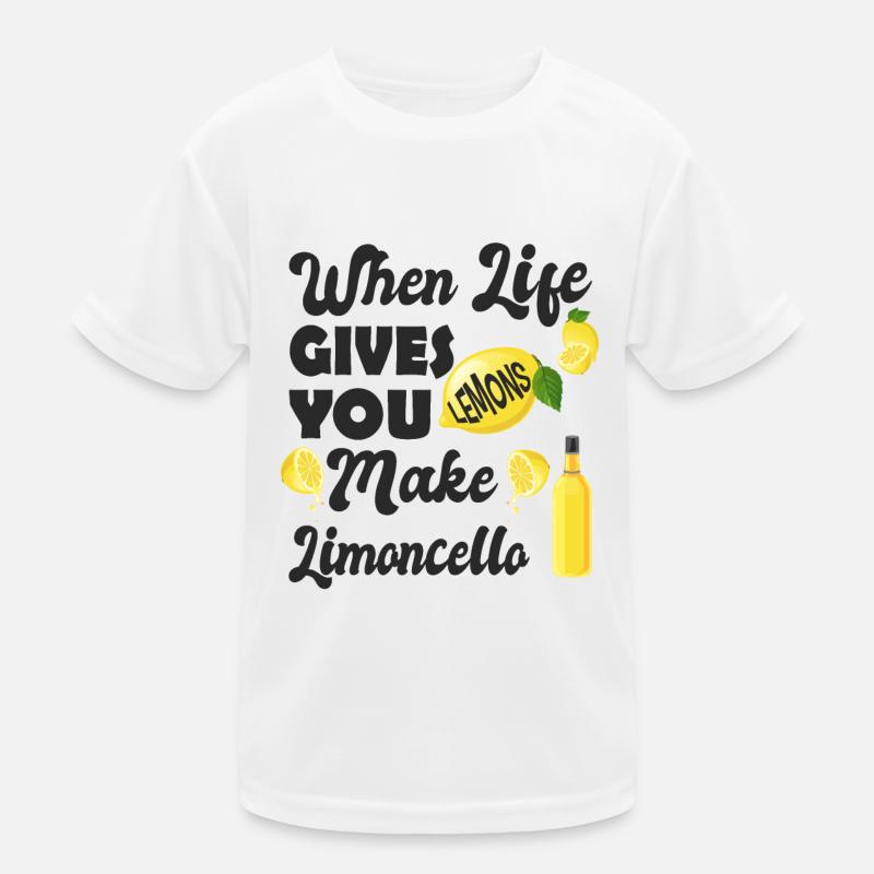 Wenn das Leben dir Zitronen gibt mach Limoncello Kinder Funktions-T-Shirt