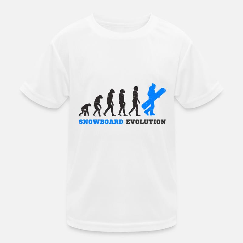 Snowboard Snowboarder Evolution Kinder Funktions-T-Shirt