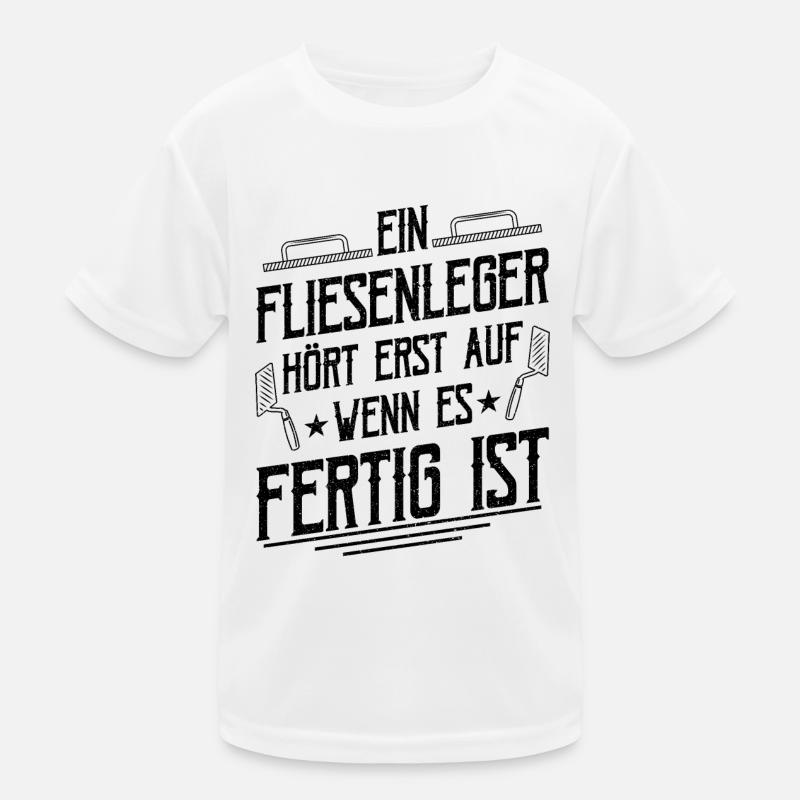 Fliesenleger Kinder Funktions-T-Shirt