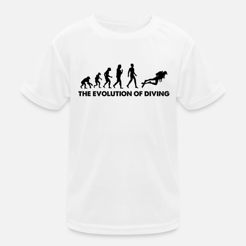 The Evolution Of Diving Kinder Funktions-T-Shirt