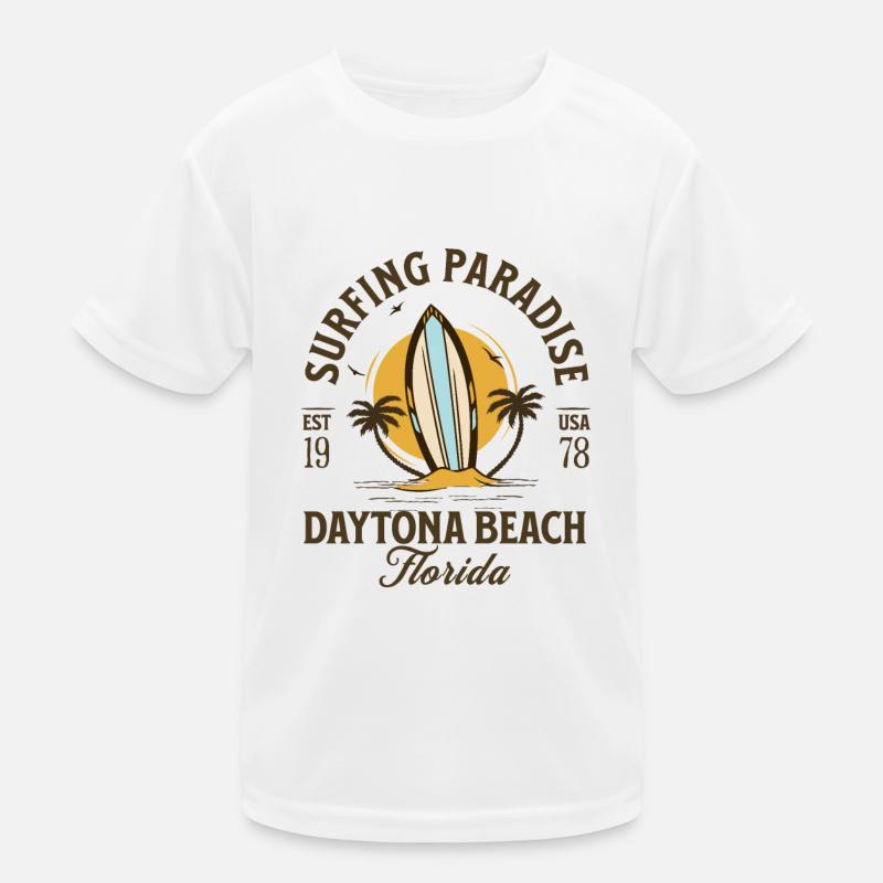 Daytona Beach Florida Surfer Paradise Kids Functional T-Shirt