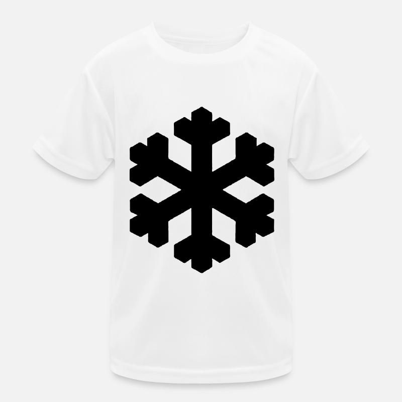 Snowflake black Kids Functional T-Shirt