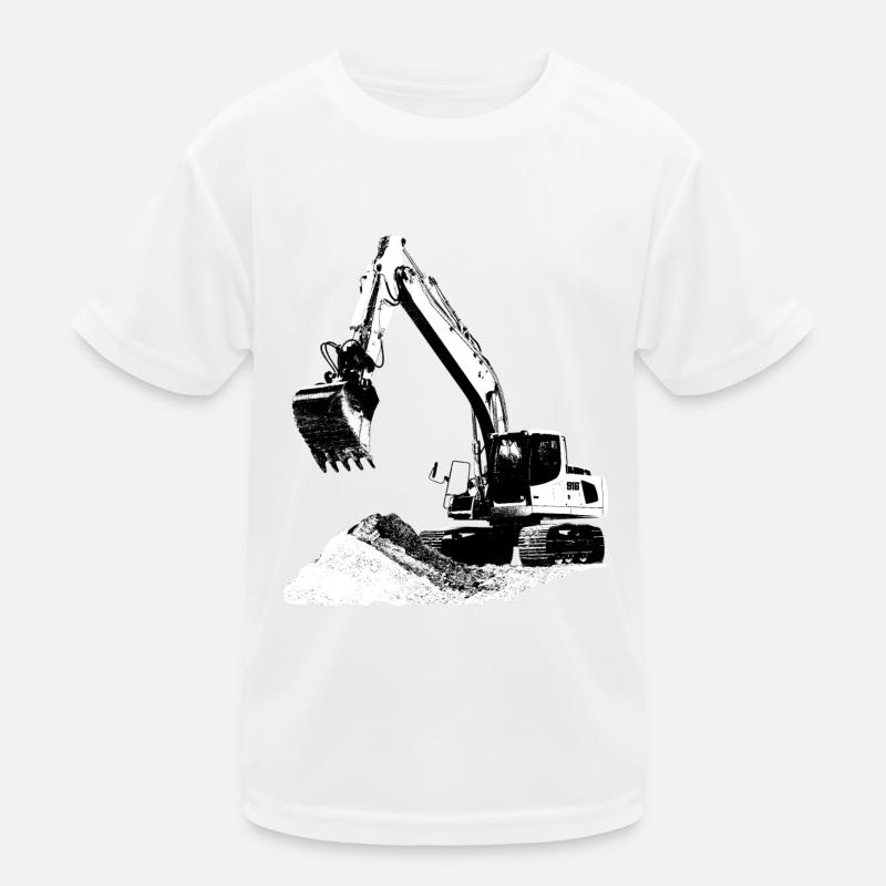 Excavator Kids Functional T-Shirt