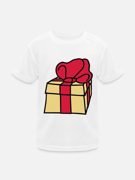 gift - Kinder Funktions-T-Shirt - Weiß - Vorne
