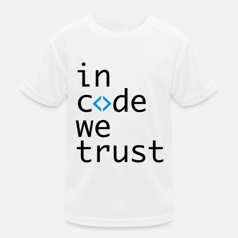 in code we trust, developer, coder Kids Functional T-Shirt
