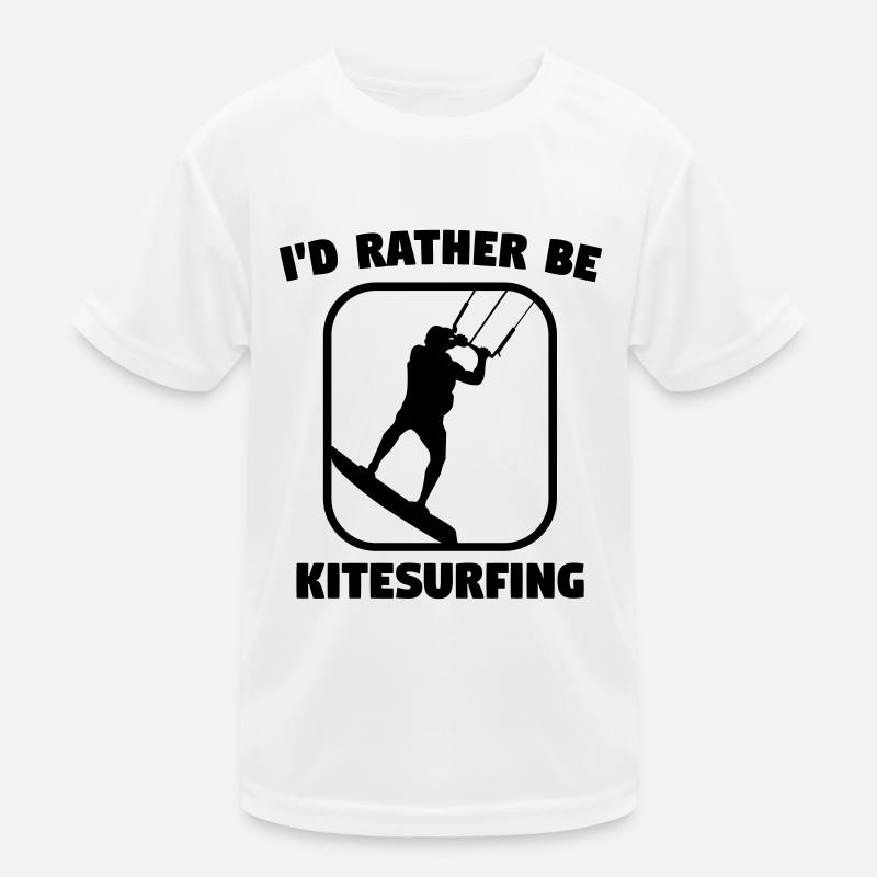 I'd rather be kitesurfing Kinder Funktions-T-Shirt
