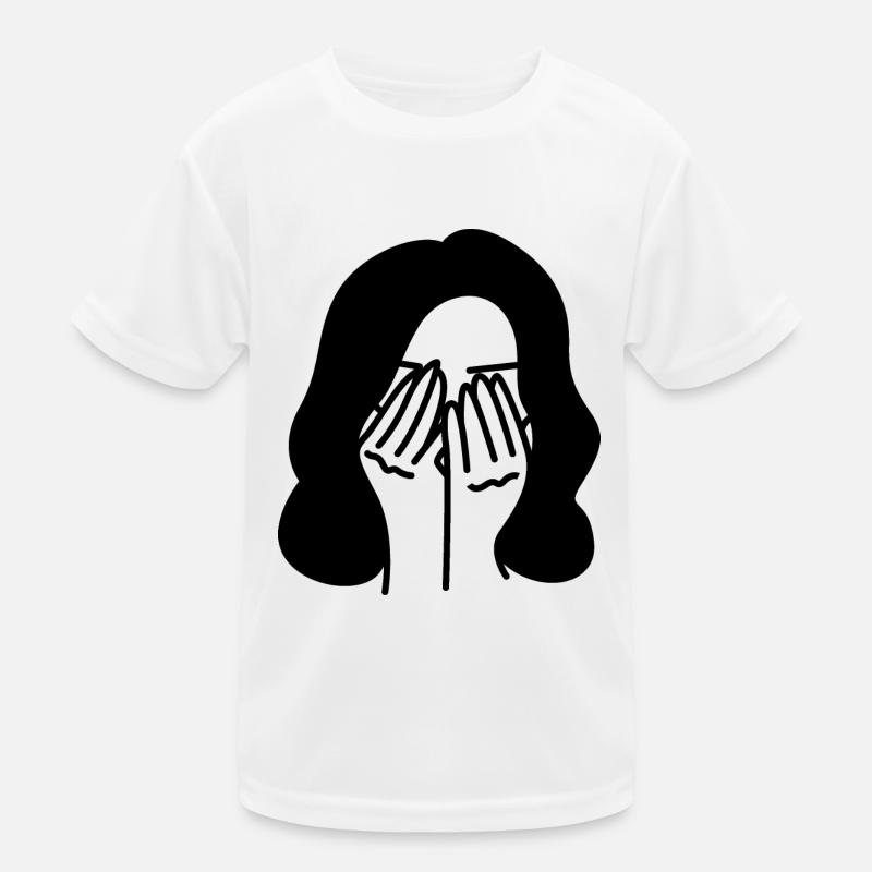 crying - Kids Functional T-Shirt - white