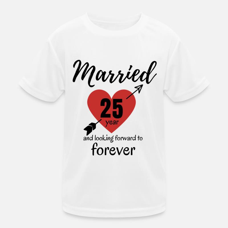 25th Wedding Anniversary Kids Functional T-Shirt