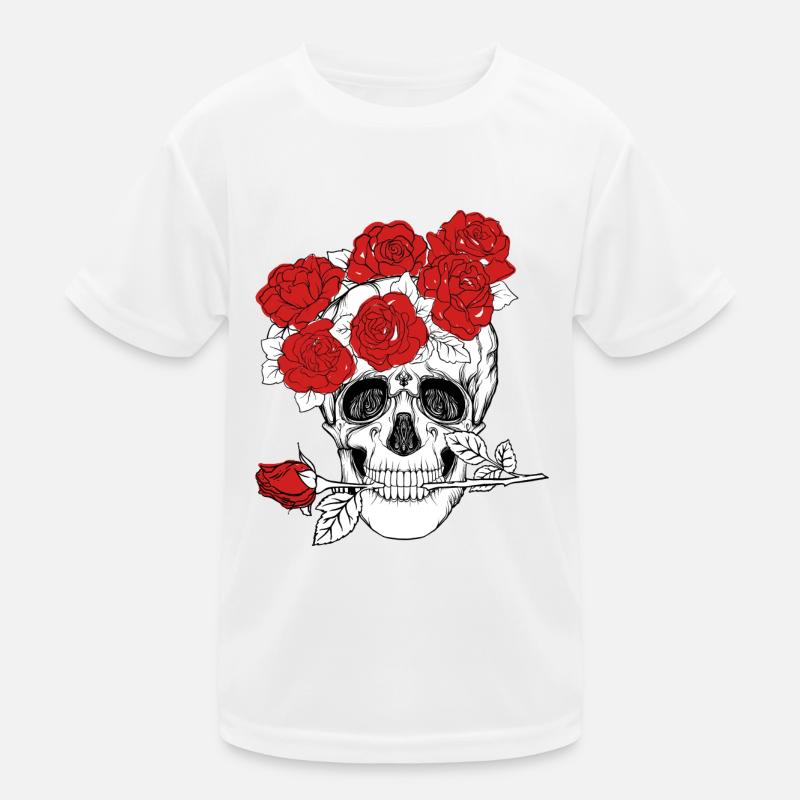 Schädel Kinder Funktions-T-Shirt