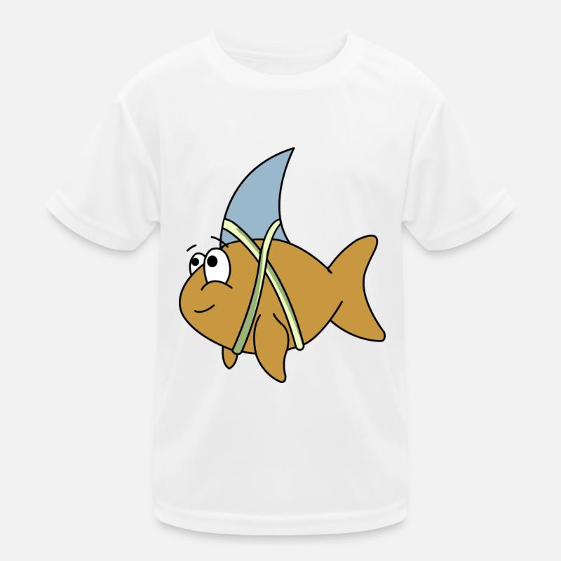 Fish with shark fin Kids Functional T-Shirt