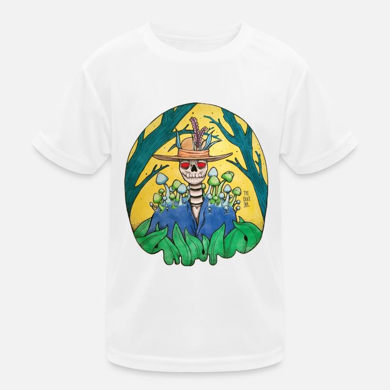 Skeleton with Hat Kids Functional T-Shirt