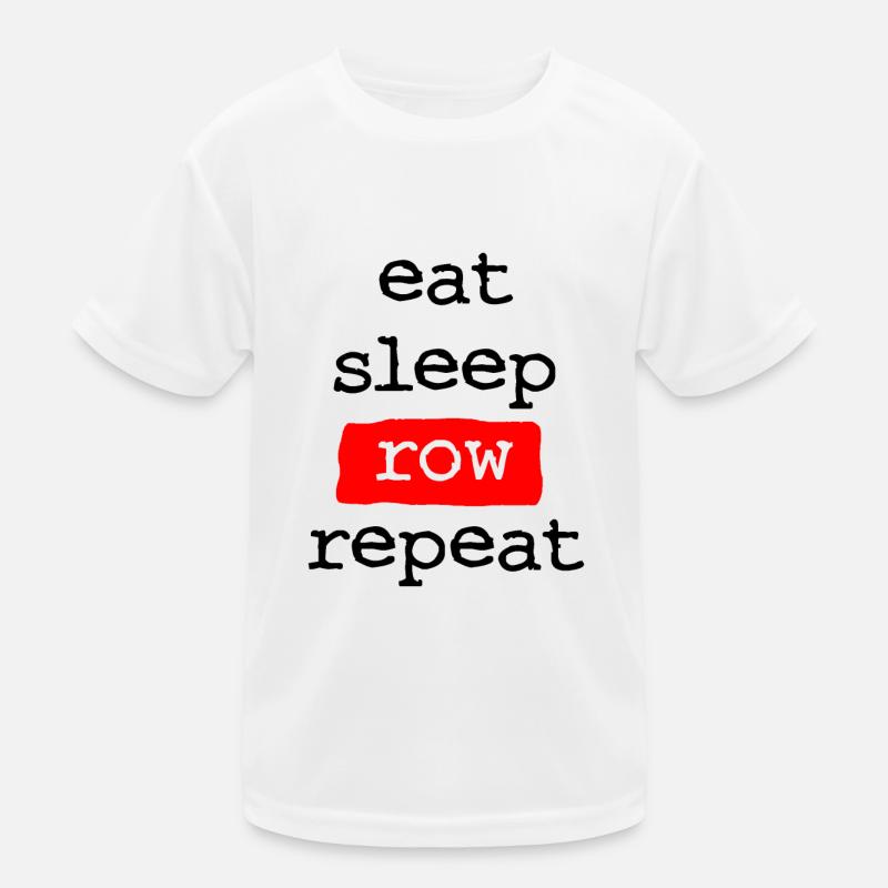 eat sleep row repeat - Eat sleep rowing Kids Functional T-Shirt
