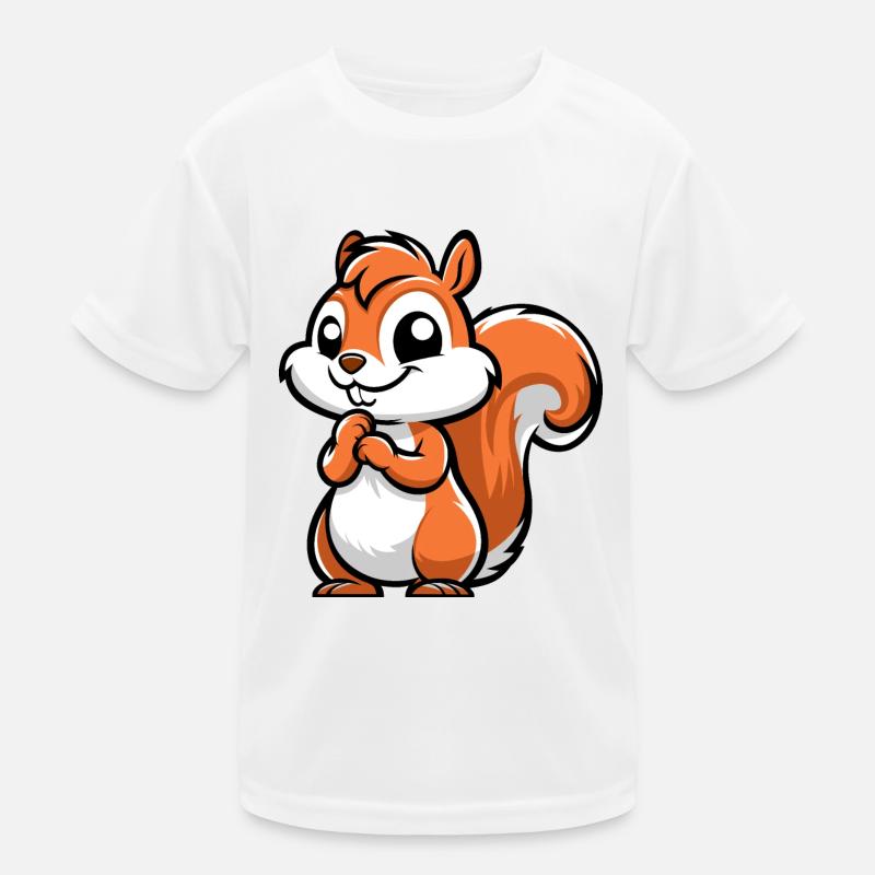 Cheeky Little Squirrel Kids Functional T-Shirt