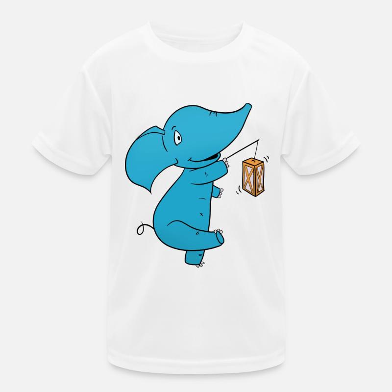 Elephant Lantern Kids Functional T-Shirt