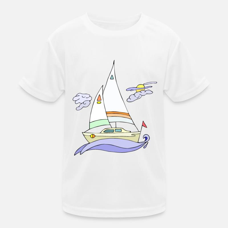Segelboot Kinder Funktions-T-Shirt