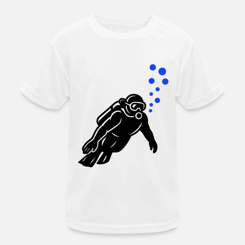 Diver Silhouette Kids Functional T-Shirt